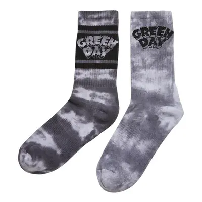 Mr. Tee Green Day Tie Die Socks 2-Pack black/white