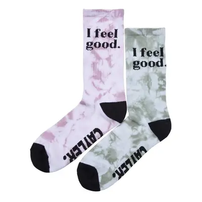 Cayler & Sons Feelin Good Socks 2-Pack lightkhaki/rose