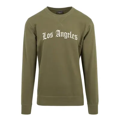 Mr. Tee Los Angeles Wording Crewneck olive