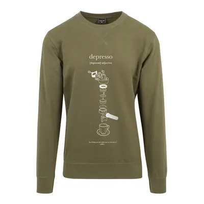 Mr. Tee Depresso Crewneck olive