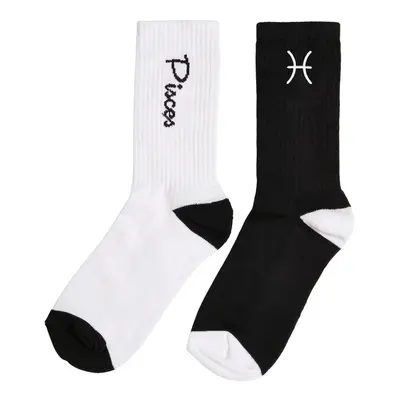 Mr. Tee Zodiac Socks 2-Pack black/white pisces