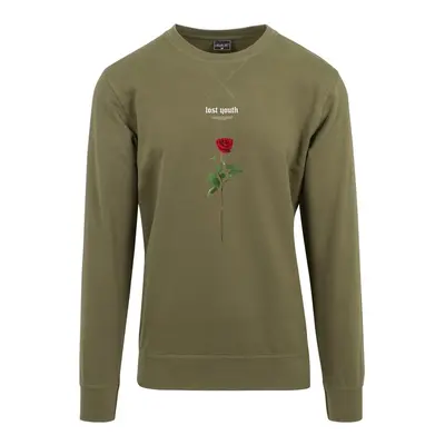 Mr. Tee Lost Youth Rose Crewneck olive