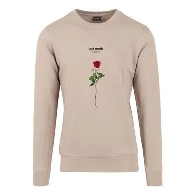 Mr. Tee Lost Youth Rose Crewneck darksand