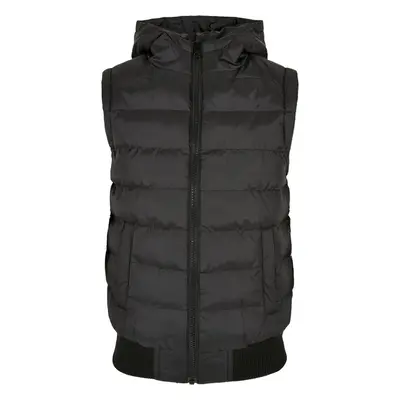 Urban Classics Boys Small Bubble Hooded Vest black/black