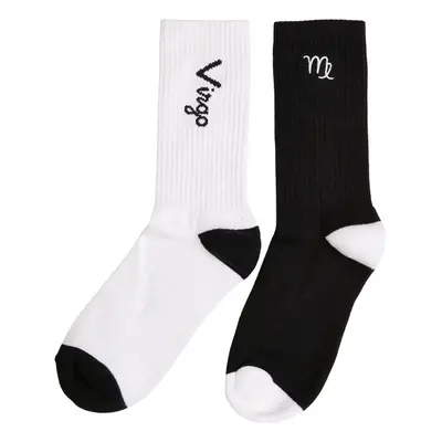 Mr. Tee Zodiac Socks 2-Pack black/white virgo