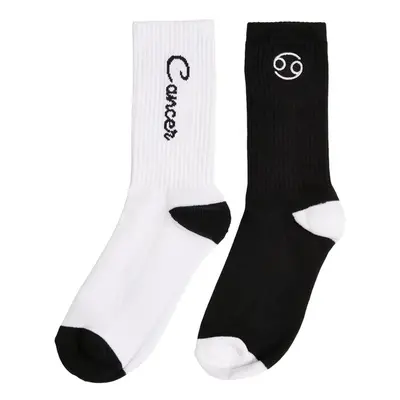 Mr. Tee Zodiac Socks 2-Pack black/white cancer