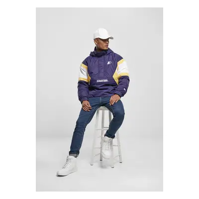 Starter Color Block Half Zip Retro Jacket starter purple/wht/buff yellow