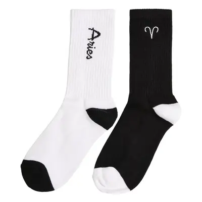 Mr. Tee Zodiac Socks 2-Pack black/white aries