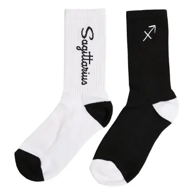 Mr. Tee Zodiac Socks 2-Pack black/white sagittarius