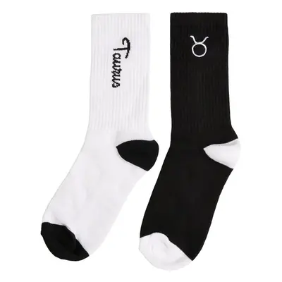 Mr. Tee Zodiac Socks 2-Pack black/white taurus