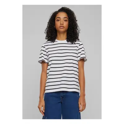 Urban Classics Ladies Striped Boxy Tee black/white