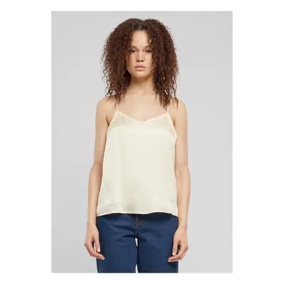 Urban Classics Ladies Viscose Satin Slip Top whitesand