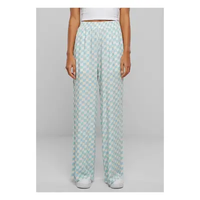 Urban Classics Ladies Viscose Resort Pants oceanbluecheck