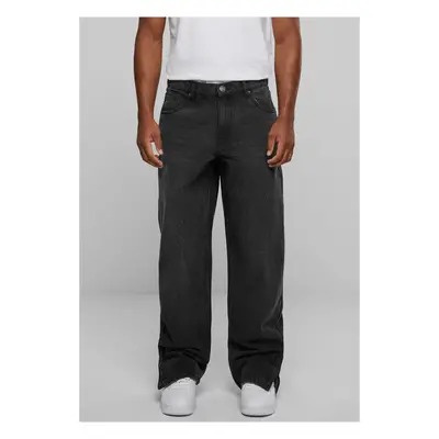 Urban Classics Heavy Ounce Straight Fit Zipped Jeans black washed