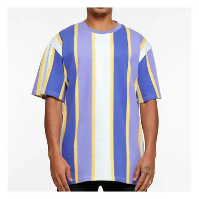 Pólo Karl Kani Small Signature Stripe Tee lilac/navy/off white