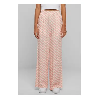 Urban Classics Ladies Viscose Resort Pants lemonadepinkcheck