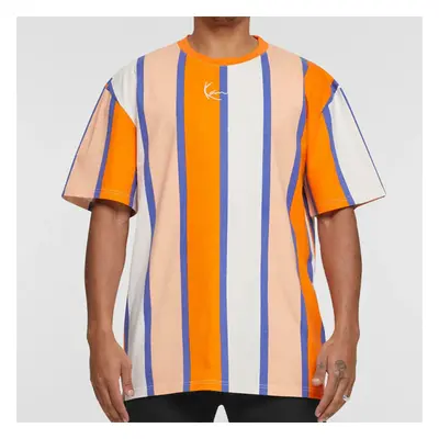 Pólo Karl Kani Small Signature Stripe Tee orange/apricot/off white