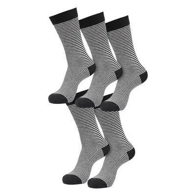 Urban Classics Fine Stripe Socks 5-Pack black/whitesand