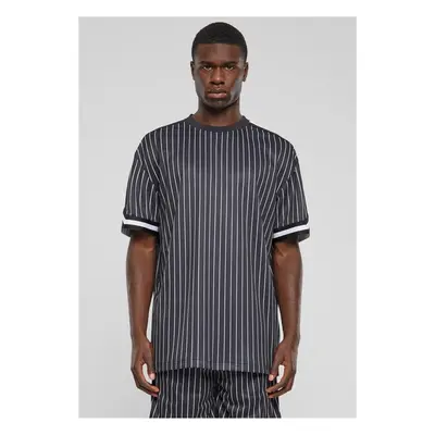 Urban Classics Oversized Striped Mesh Tee black/white