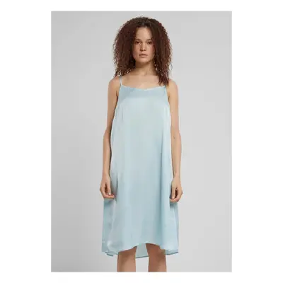 Urban Classics Ladies Viscose Satin Slip Dress oceanblue