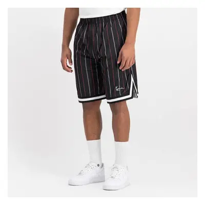 Rovid nadrág Karl Kani Small Signature Striped Mesh Shorts black/white