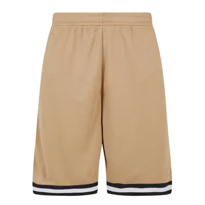 Urban Classics Stripes Mesh Shorts unionbeige/black/white