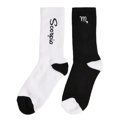 Mr. Tee Zodiac Socks 2-Pack black/white scorpio