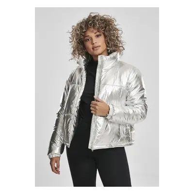 Urban Classics Ladies Metalic Puffer Jacket silver