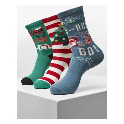 Urban Classics Ho Ho Ho Christmas Socks 3-Pack multicolor