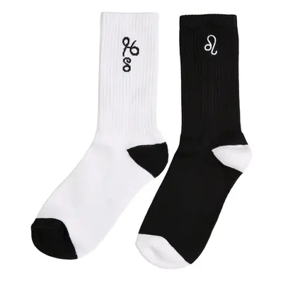 Mr. Tee Zodiac Socks 2-Pack black/white leo