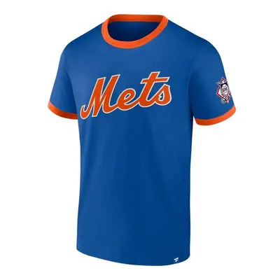 Fanatics Fundamental SS Biblend Ringer Tee New York Mets deep royal/dark orange