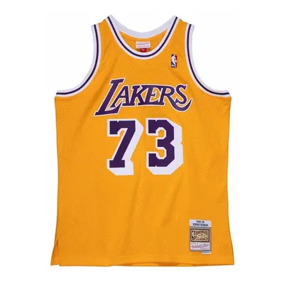 Mitchell & Ness Los Angeles Lakers #73 Dennis Rodman Swingman Jersey yellow