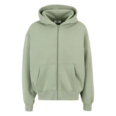 DEF Zip Hoody green washed