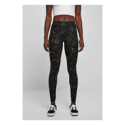 Urban Classics Ladies Soft AOP Leggings blackmarble