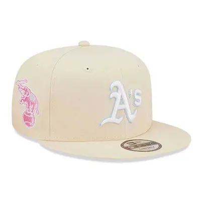 sapka New Era 9FIFTY MLB Pastel Patch Oakland Athletics Cream Beige snapback cap