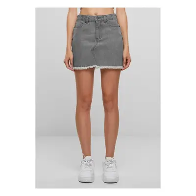 Urban Classics Ladies Heavy Mini Denim Skirt new grey washed