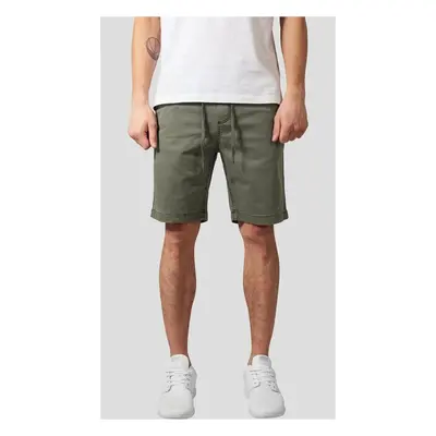 Urban Classics Stretch Twill Joggshorts olive