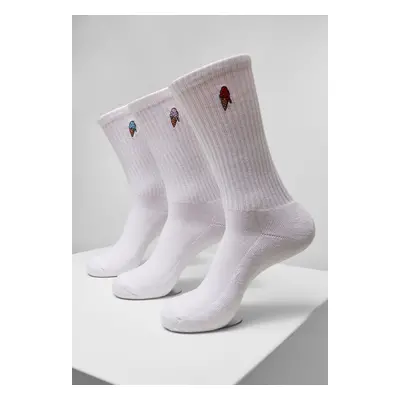 Mr. Tee Ice Cream Socks 3-Pack white