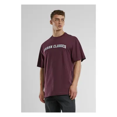 Urban Classics UC College Logo Tall Tee redwine