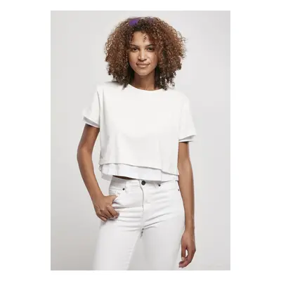 Urban Classics Ladies Full Double Layered Tee whitesand/white