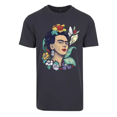 Mr. Tee Ladies Frida Kahlo Flower Tee navy