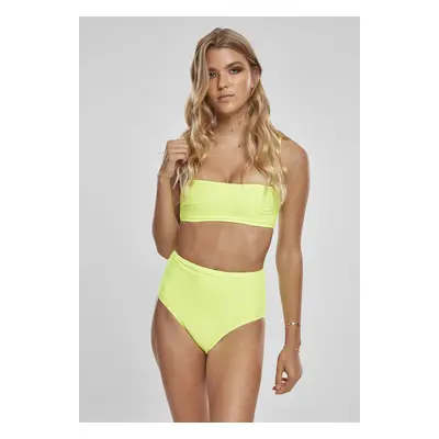 Urban Classics Ladies High Waist Bandeau Bikini electriclime