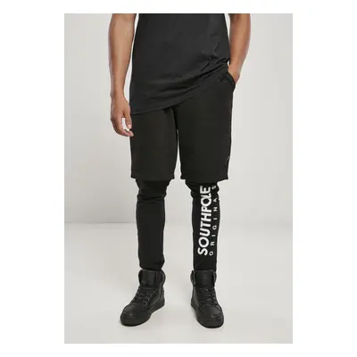 Southpole Fleece Shorts with Leggings black