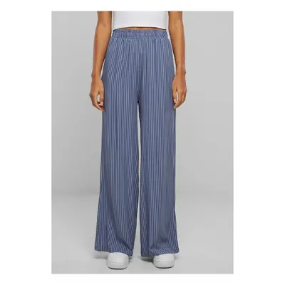 Urban Classics Ladies Viscose Resort Pants vintagebluepinstripe