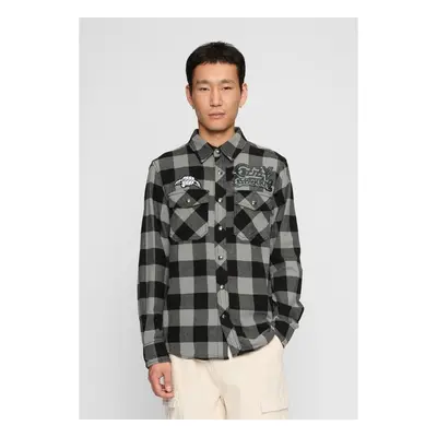 Brandit Ozzy Checkshirt Long Sleeve black/charcoal