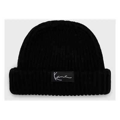 Téli sapka karl kani Woven Signature Essential Fisherman Beanie black