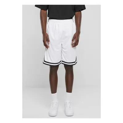 Urban Classics Stripes Mesh Shorts white/black/white