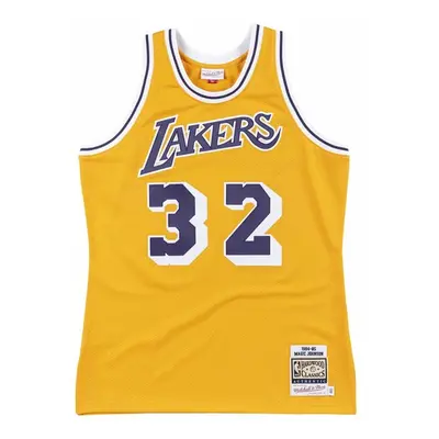 Jersey Mitchell & Ness Los Angeles Lakers #32 Magic Johnson Authentic Jersey yellow