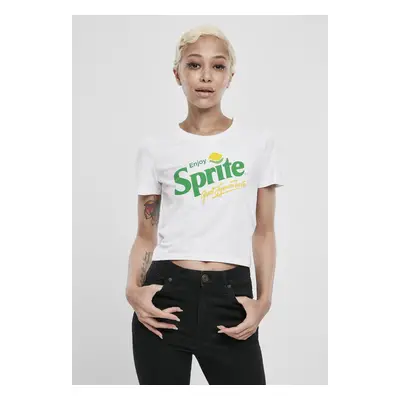 Mr. Tee Ladies Sprite Logo Cropped Tee white