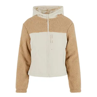 Urban Classics Ladies Sherpa Crinkle Nylon Mix Jacket unionbeige/whitesand